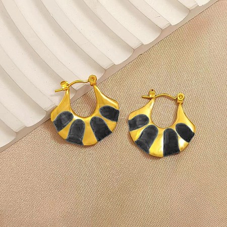 304 Stainless Steel Hoop Earrings LS-EJEW-S267-02G-A-1