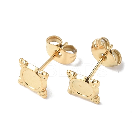 Ion Plating(IP) 304 Stainless Steel Stud Earring Findings STAS-F286-05G-1