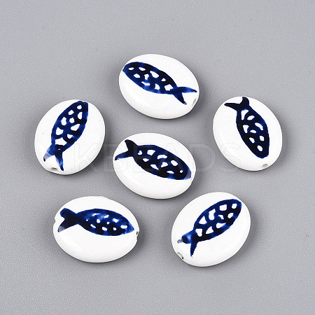 Handmade Porcelain Beads X-PORC-T134-03-1
