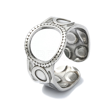304 Stainless Steel Cuff Rings RJEW-M019-42P-1
