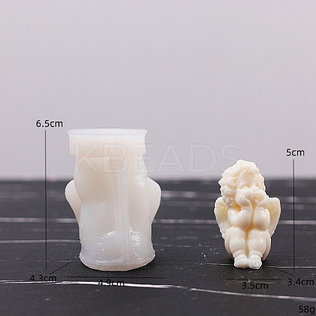 3D Angel DIY Food Grade Silicone Statue Candle Molds PW-WG82528-03-1