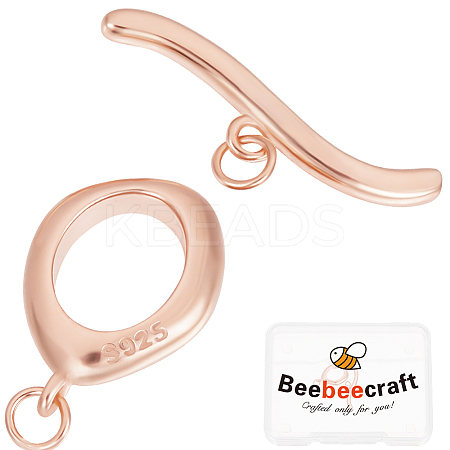 1Pc 925 Sterling Silver Toggle Clasps STER-BBC0007-51RG-1