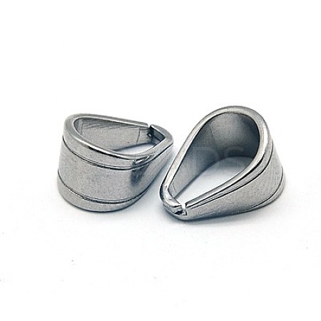 Tarnish Resistant 304 Stainless Steel Snap on Bails STAS-E012-5-1