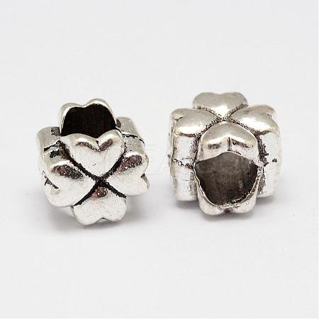 Clover Alloy European Beads PALLOY-K206-01AS-1