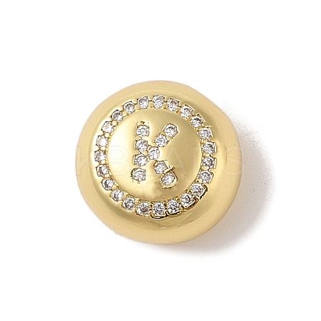 Rack Plating Brass & Cubic Zirconia Pendants KK-Z047-07G-K-RS-1