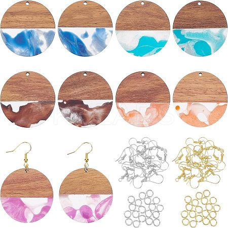 Two Tone Dangle Earrings DIY Making Kit DIY-OC0008-04-1