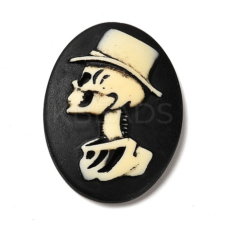Halloween Opaque Resin Cabochons CRES-F023-07-1