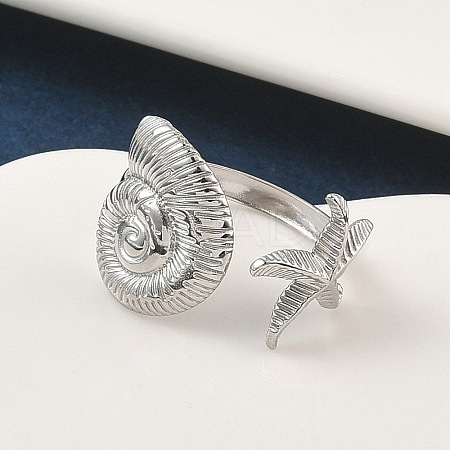 304 Stainless Steel Open Cuff Rings for Women RJEW-A079-03B-P-1