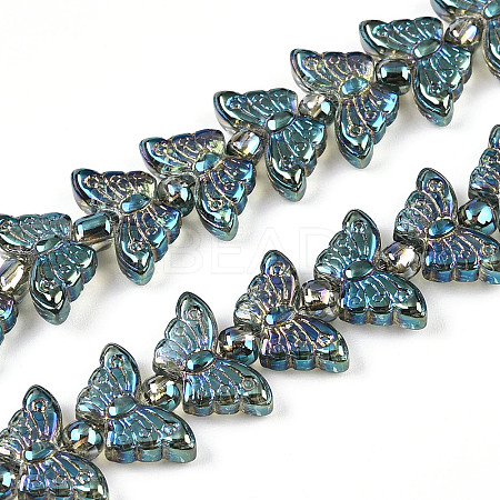 Electroplate Glass Beads Strands EGLA-N012-04J-1