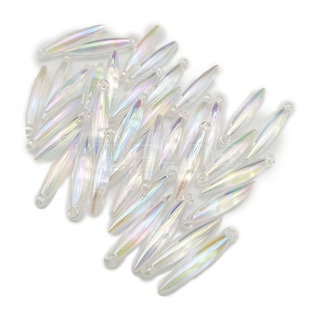 Opaque Acrylic Pendants SACR-WH0006-19G-1