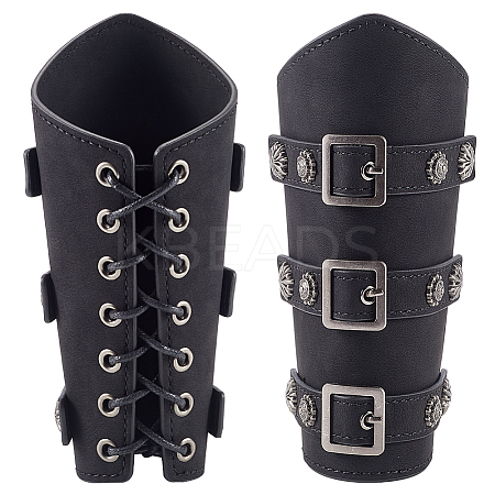 Adjustable Imitation Leather Cord Bracelet AJEW-WH0010-51B-1