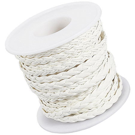 10M Flat Braided Imitation Leather Cords LC-CL0001-04D-1