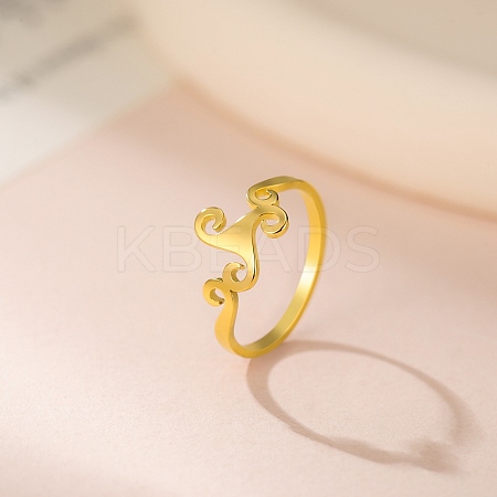 304 Stainless Steel Finger Rings for Women RJEW-L129-01G-1