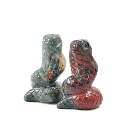 Natural Bloodstone Sculpture Display Decorations G-PW0004-37C-1