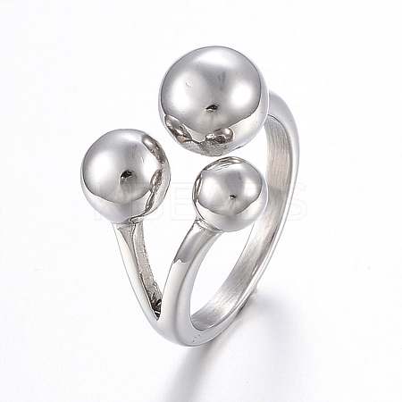 Tarnish Resistant 304 Stainless Steel Finger Rings RJEW-H125-12G-1