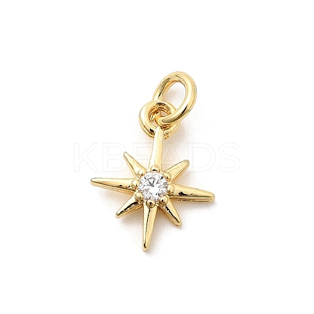 Brass Micro Pave Cubic Zirconia Pendants KK-Z135-05G-05-1