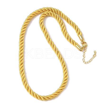 5MM Nylon Twisted Cord Necklace Making FIND-G096-01G-18-1
