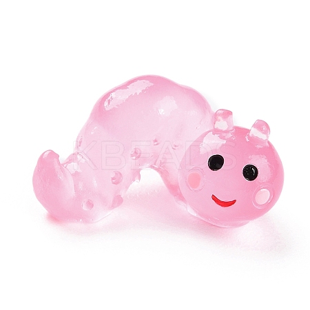 Luminous Resin Worm Ornament DJEW-R011-01B-04-1
