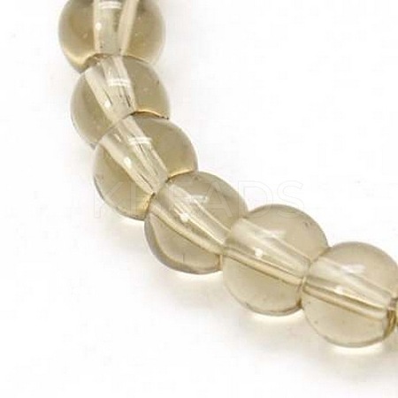 4mm Transparent Round Glass Beads Strands Spacer Beads X-GR4mm38Y-1