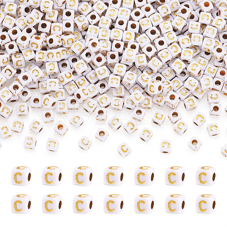 Opaque Acrylic Beads MACR-TAG0001-07C-1
