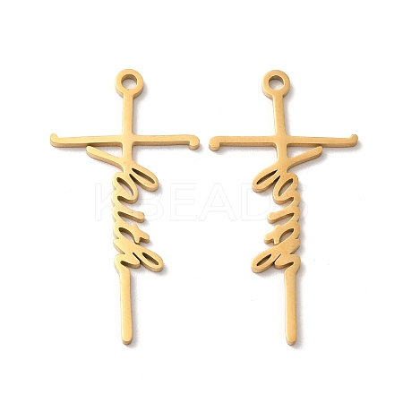 Ion Plating(IP) 304 Stainless Steel Pendants LS-STAS-H212-08G-1