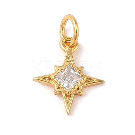 925 Sterling Silver Pave Clear Cubic Zirconia Star Charms STER-K181-01C-G-1