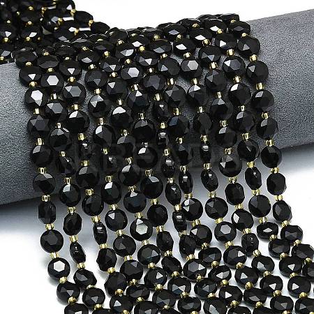 Natural Black Obsidian Beads Strands G-C116-A48-02-1