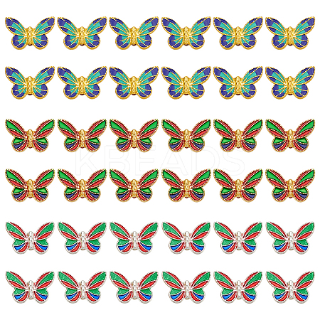 36Pcs 3 Colors Alloy Enamel Beads FIND-CA0009-29-1