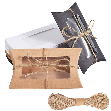 30Pcs 3 Colors Paper Pillow Candy Boxes CON-BBC0001-11-1