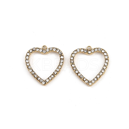 304 Stainless Steel Rhinestone Pendants STAS-Z154-03G-02-1