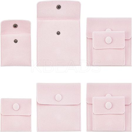 8Pcs 2 Style Square Velvet Jewelry Bags TP-FH0001-01A-1
