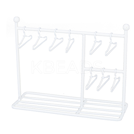 SUPERFINDINGS Iron Doll Clothes Rack & Hangers DJEW-FH0001-16B-1
