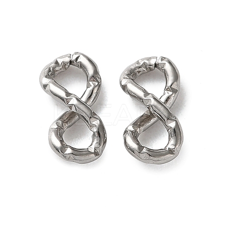 304 Stainless Steel Textured Infinity Linking Rings STAS-R164-03P-01-1