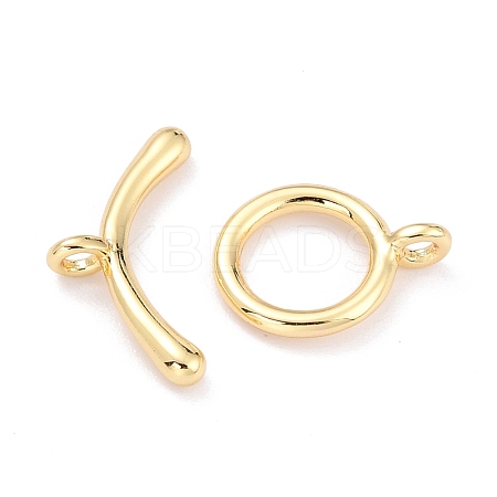 Rack Plating Brass Toggle Clasps KK-B036-09G-1