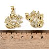 Brass Micro Pave Cubic Zirconia Pendants KK-I358-064G-04-3
