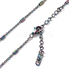 Ion Plating(IP) 304 Stainless Steel Column Link Chain Necklace for Men Women NJEW-K245-019B-2