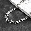 Tarnish Resistant Trendy Unisex 304 Stainless Steel Figaro Chain Necklaces STAS-E063-08-1