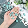 20Pcs 5 Style Dyed Synthetic Turquoise Pendants G-SC0001-76-9