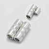 Anti-Tarnish Rhodium Plated 925 Sterling Silver Magnetic Clasps STER-E056-006P-13x5-1