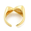 Bowknot Clear Cubic Zirconia Open Cuff Ring RJEW-L121-035G-3