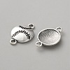 Tibetan Style Zinc Alloy Sport Ball Connector Charms FIND-WH00670-07AS-05-2