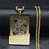 201 Stainless Steel Pendant Necklace NJEW-K253-12G-1