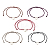 Brass Braided Bead Bracelets BJEW-JB12721-5