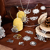 20Pcs 10 Style 201 Stainless Steel Pendants STAS-SC0003-56-5