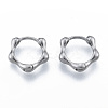 Non-Tarnish 316 Surgical Stainless Steel Bamboo Stick Hoop Earrings for Men Women EJEW-N052-06-1