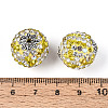 Handmade Polymer Clay Rhinestone Indonesia Beads CLAY-N015-02-3