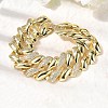 Brass Link Chain Bracelets for Women BJEW-H630-08G-2
