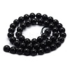 Natural Black Tourmaline Beads Strands G-G763-01-12mm-A-2