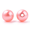 Spray Painted ABS Plastic Imitation Pearl Beads OACR-T015-05C-16-1