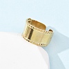 304 Stainless Steel Open Cuff Rings for Women RJEW-K309-07G-3